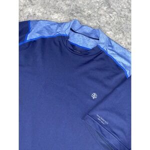 Coolibar Aqua Suntect T Shirt Mens 2XL XXL Blue UPF 50+ Sun Protection (XL Fit)
